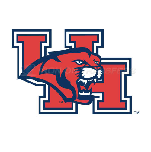 Houston Cougars Logo T-shirts Iron On Transfers N4577 - Click Image to Close